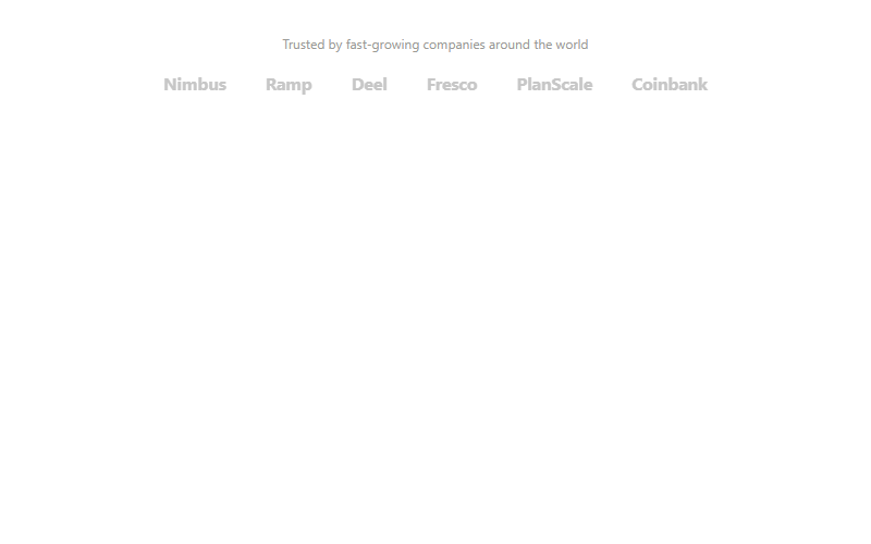 Trusted-by logo cloud strip