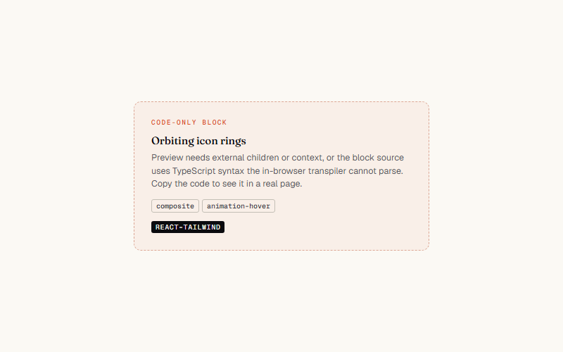 Orbiting icon rings