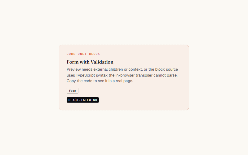 Form with Validation