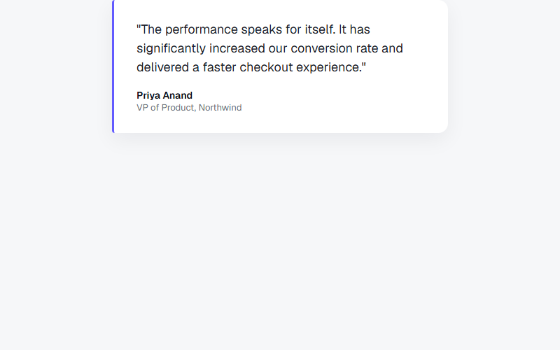 Pull-quote testimonial card