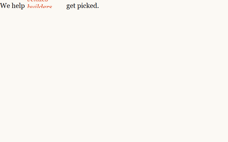 Rotating words (slide mask)