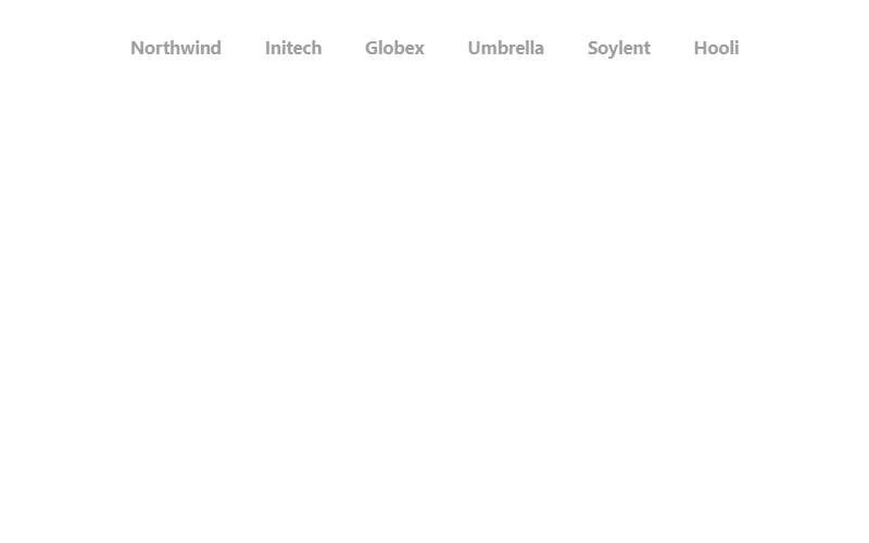 Monochrome logo cloud, hover to reveal