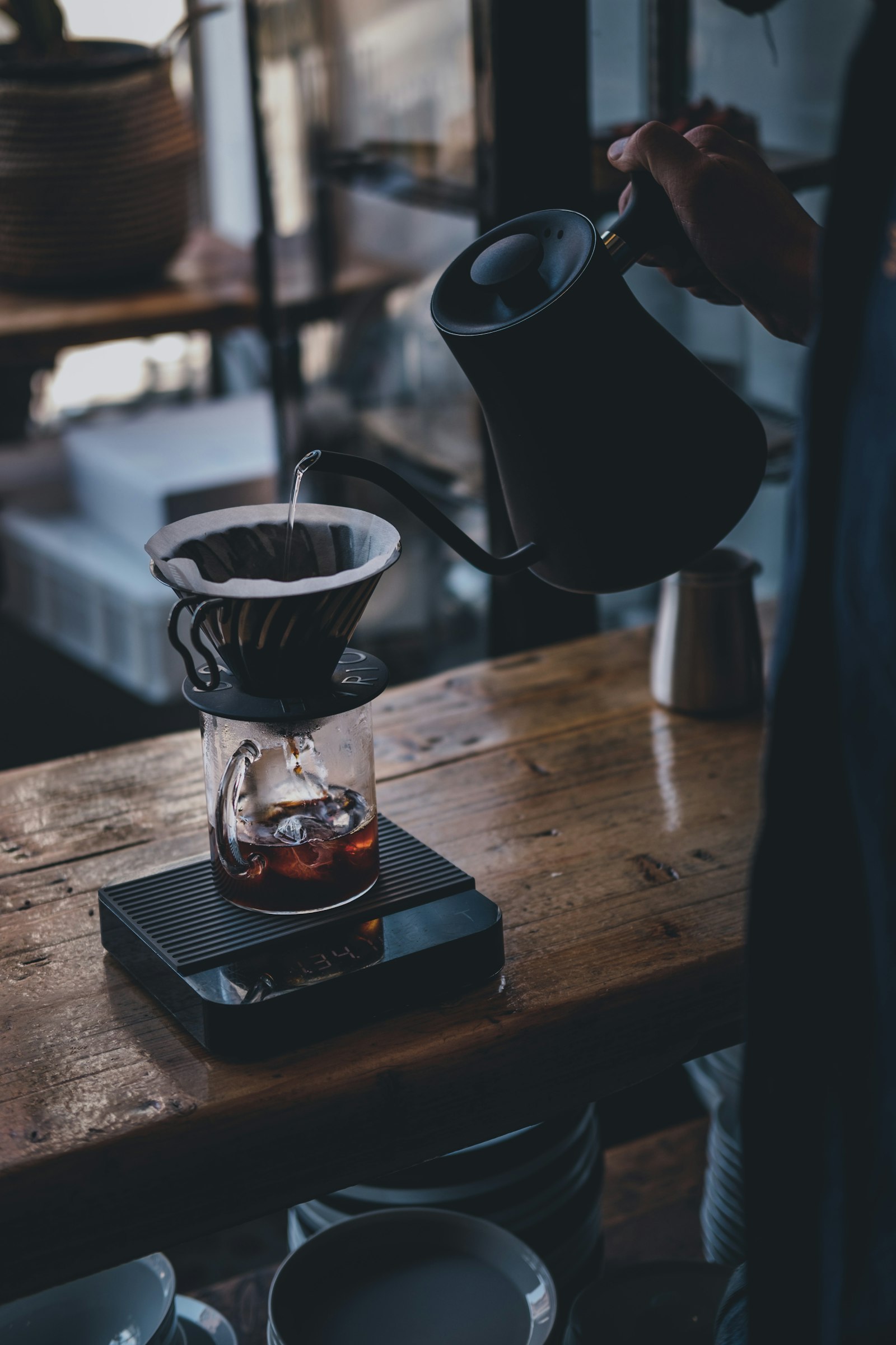 Pour-over bar, Tuesday morning