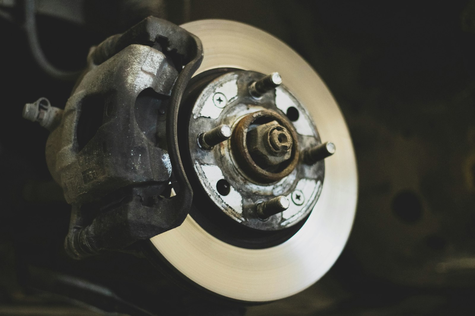 Brake inspection in progress